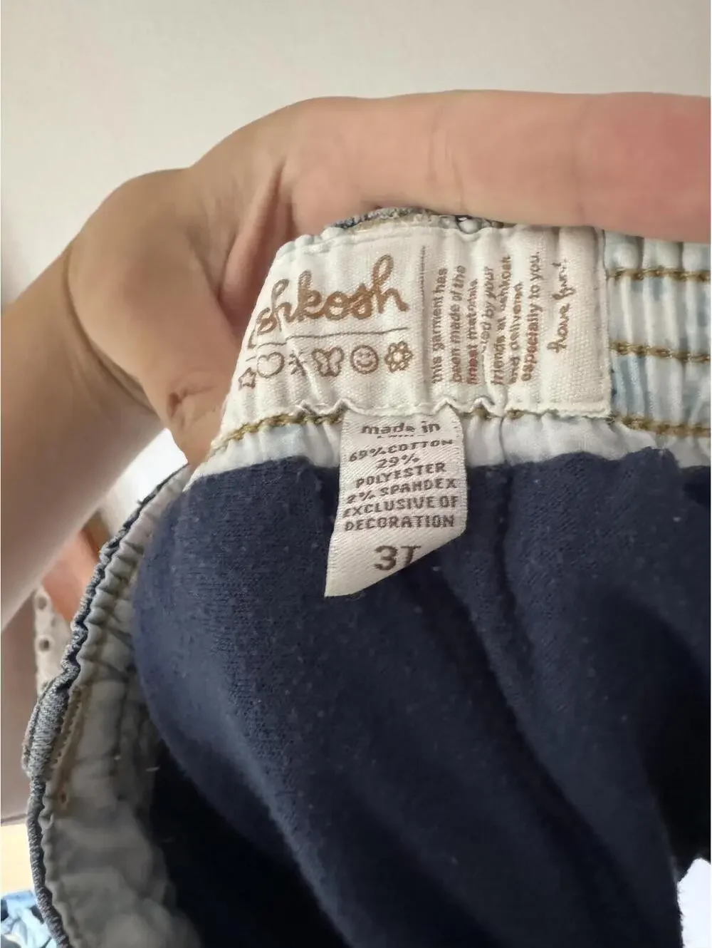 Oshkosh Y2K HTF fabric appliqué Denim Skirt